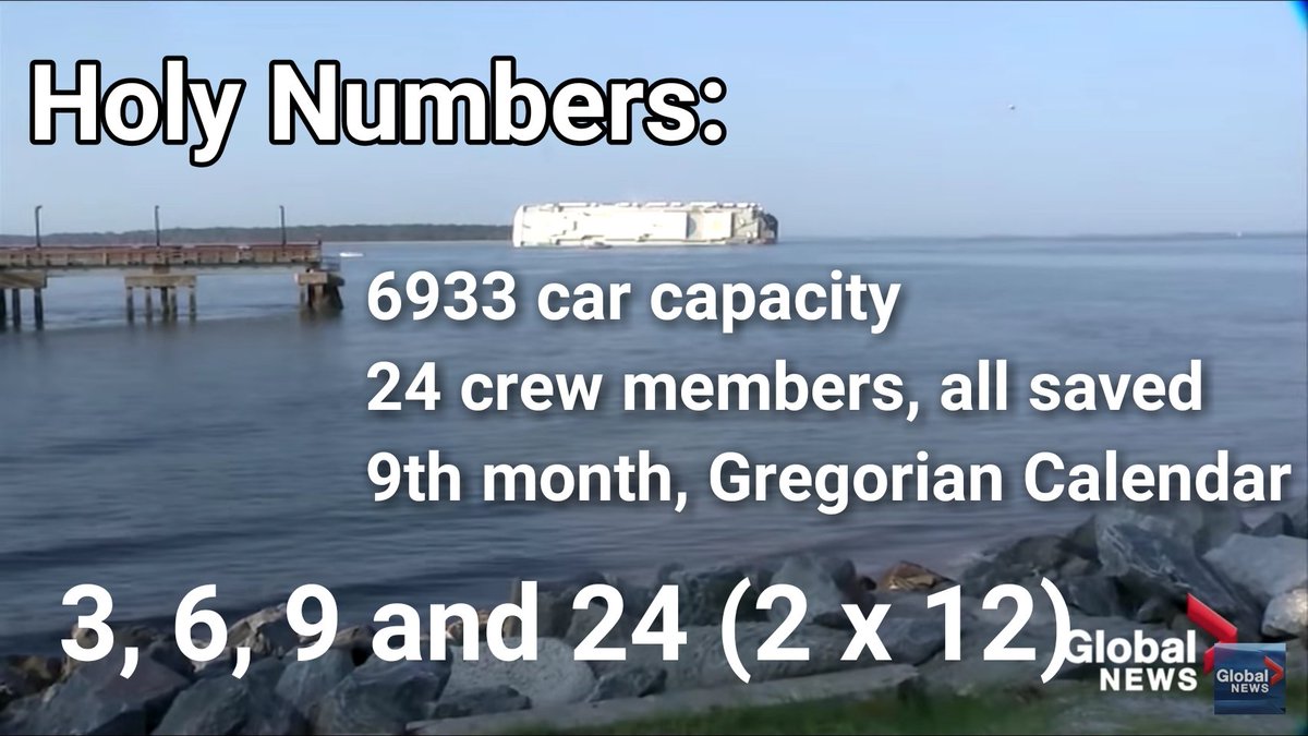 So. There are a ton of  #HolyNumbers involved in this Brunswick port shipwreck. 3, 6, 9 and 24 are all there. Now, if you're new here, these numbers have uncovered huge finds for us in the past. But not just us. Others too.