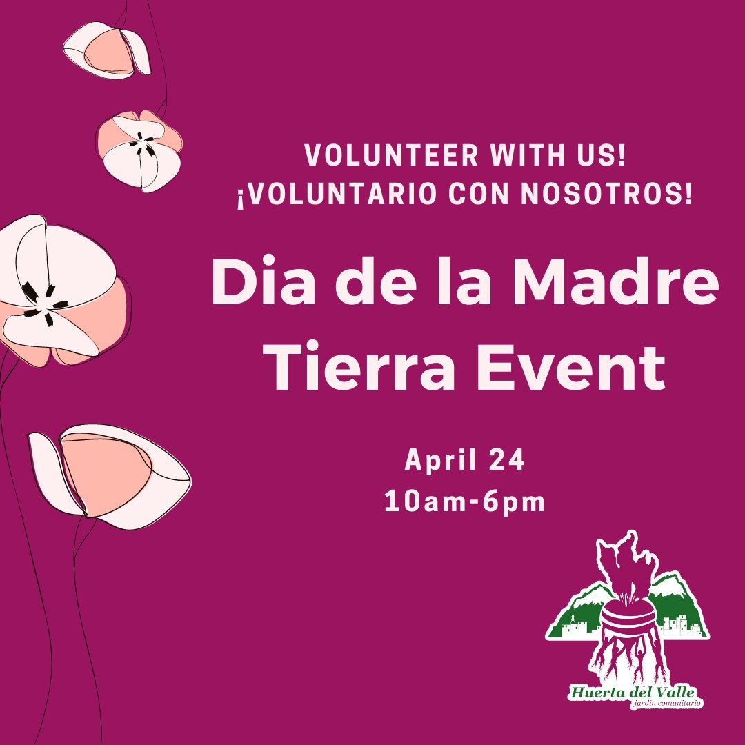 CALL FOR VOLUNTEERS: Join us this Saturday, April 24th from 10am-6pm in our Dia de la Madre Tierra event! It is COVID-friendly and safe with masks, social distancing and cleanliness. #MotherEarth #EarthDay #Ontario #Community To register: buff.ly/3dAqB3W