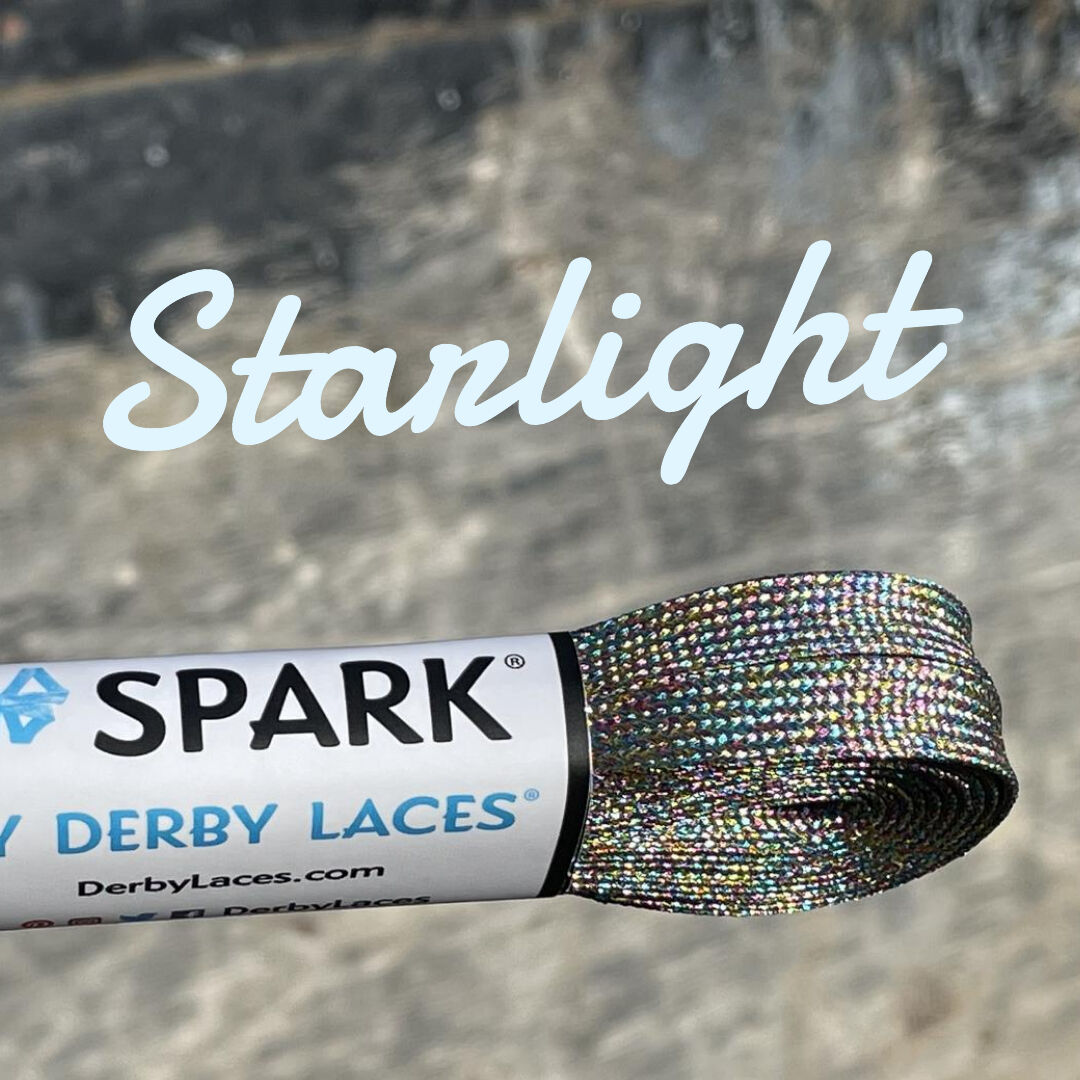 DerbyLaces's tweet photo. Starlight SPARK! This is a light and sparkly silver lace with a variety of other colors that twinkle like the stars!
.
.
.
#derbylaces #rollerskate #skatelaces #shoelaces #sparklaces #spark #rollerskates  #skatepark #rollergirls #rollerskating #galaxy #silver #starlight #stars https://t.co/eye2KfFzV4