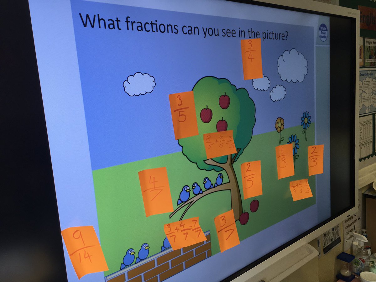StOlavesYr3's tweet image. In Maths today we continued learning about fractions and created our own ‘fractions stories’ based on this picture! We also explained how we could find out a ‘whole’ from our number stories! More fractions to come tomorrow! #StOlavesPrepYear3 #FunFractions #StOlavesPrepMaths