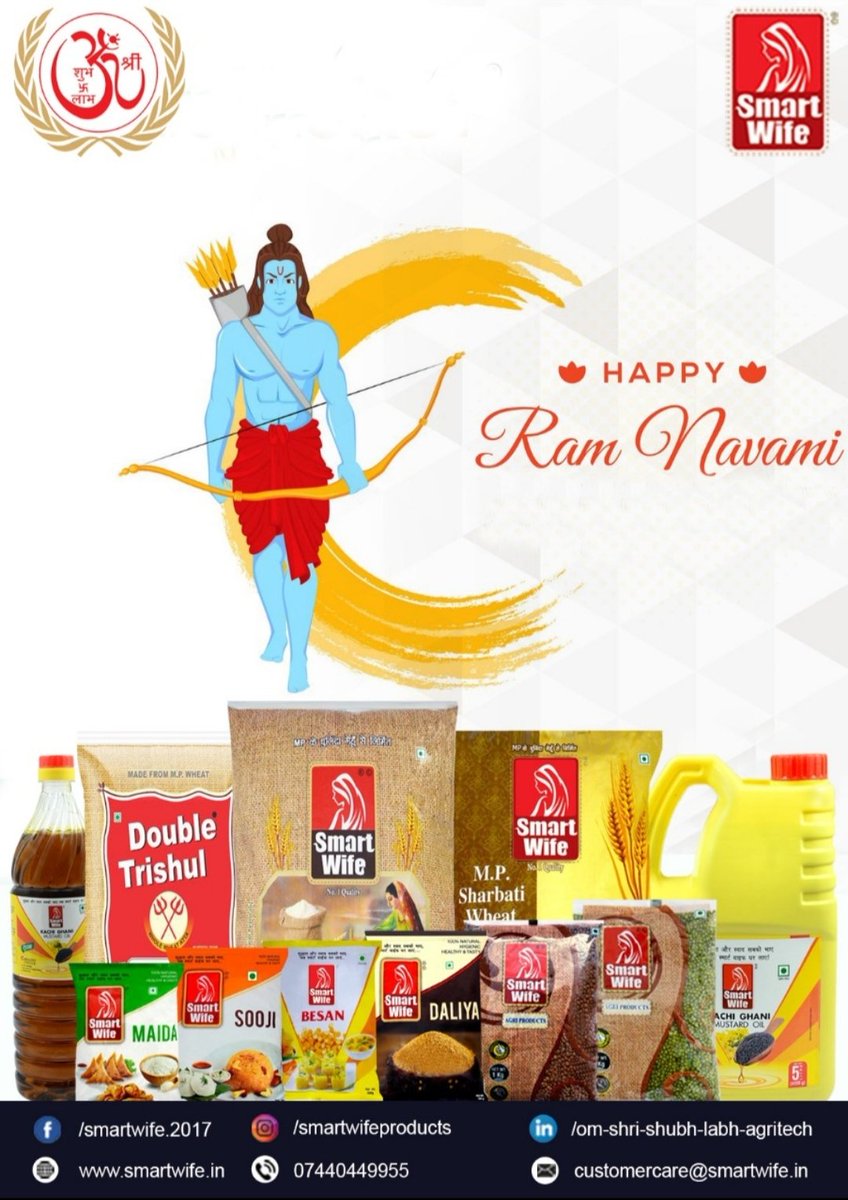 gjadon's tweet photo. May God bless you with all the good in the world and the best of health. Happy Ram Navami
.
.
https://t.co/fiB1IP4INg

#HappyRamNavami #RamNavami2021 #smartwife #Groundnuts #flour #chakkifreshatta #maida #food #edibleoil #pulses #spices #dryfruits #cereals #rices https://t.co/YpzUaNu1Jf