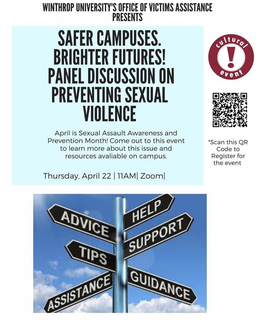 wu_sats's tweet photo. Hi Everyone! April is Sexual Assault Awareness Month!

We are hosting an event targeted towards this important topic!

We are hosting e a panel discussion with experts in their field! 

Link to register is - https://t.co/kCBb5ESvpC    or feel free to scan the QR code! https://t.co/Vd0o5TnKVK