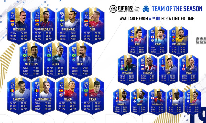 FUTBIBLE_1's tweet photo. Community #TOTS
#FUT18 - 23 Players in packs
#FUT19 - 23 Players in packs
#FUT20 - 20 Players in packs
#FUT21 - 15 Players in packs
#FUT30 - 3 Players in packs https://t.co/RcB1kyKuLg