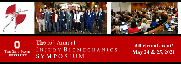 osuibrc's tweet photo. The 16th Annual Injury Biomechanics Symposium is almost here! This year will be the first all virtual event for the IBS and will occur on May 24 &amp; 25, 2021. Pease visit our website https://t.co/CfFFgUedA1 for more information. https://t.co/NMDsttDLUL