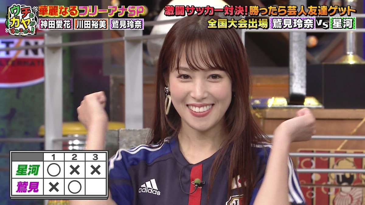 城丸香織 鷲見玲奈 サッカー全国大会経験者 ウチガヤ でキックターゲット対決 神田愛花 川田裕美ら セント フォース軍団 登場 T Co Qa32vsqwyg