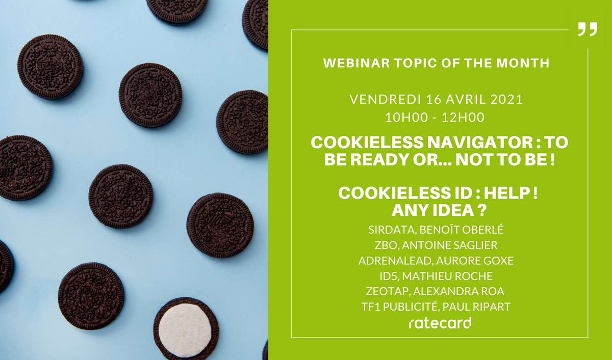 CB_Expert's tweet image. Quels sont les impacts et les opportunités de la fin des #cookies tiers? 
4 experts donnent leur point de vue: 
@BenoitOBERLE #Sirdata, #AuroreGoxe #Adrenalead, #AntoineSaglier @ZBOmedia et @sleborgne @55FiftyFive55, en partenariat avec @Ratecard_fr 
cb-expert.fr/2021/04/19/coo…