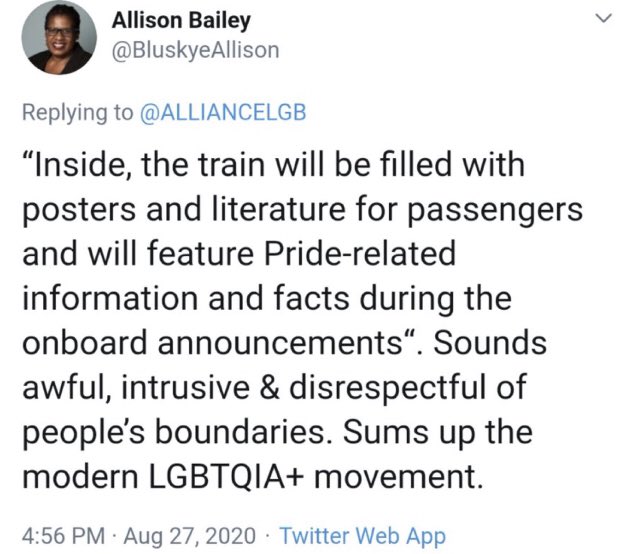 Here is an LGB Alliance leader, openly showing their hatred for LGBT Pride.