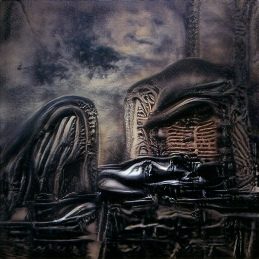 'H R Giger' Big Sleep Text-to-Image