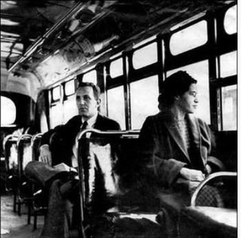 TheMartinLewis's tweet photo. That deafening heartfelt cheer you hear today is the sound of #RosaParks. "The arc of the moral universe is long but it bends toward #justice" #FrontOfTheBus #GeorgeFloyd #DerekChauvin #BlueChauvinistPig https://t.co/xxRGYmChGB