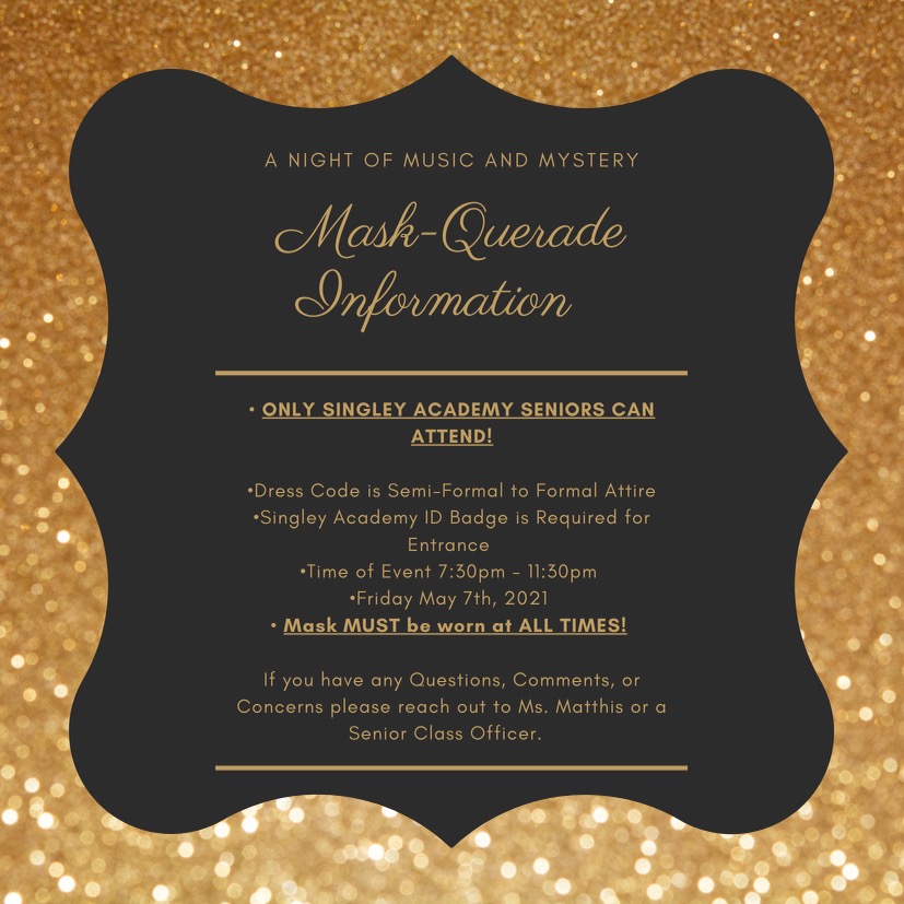 WE ARE GETTING A PROM!! Here is all of the details of you need. Please be on the lookout for an email from Ms. Matthis with more information tomorrow.