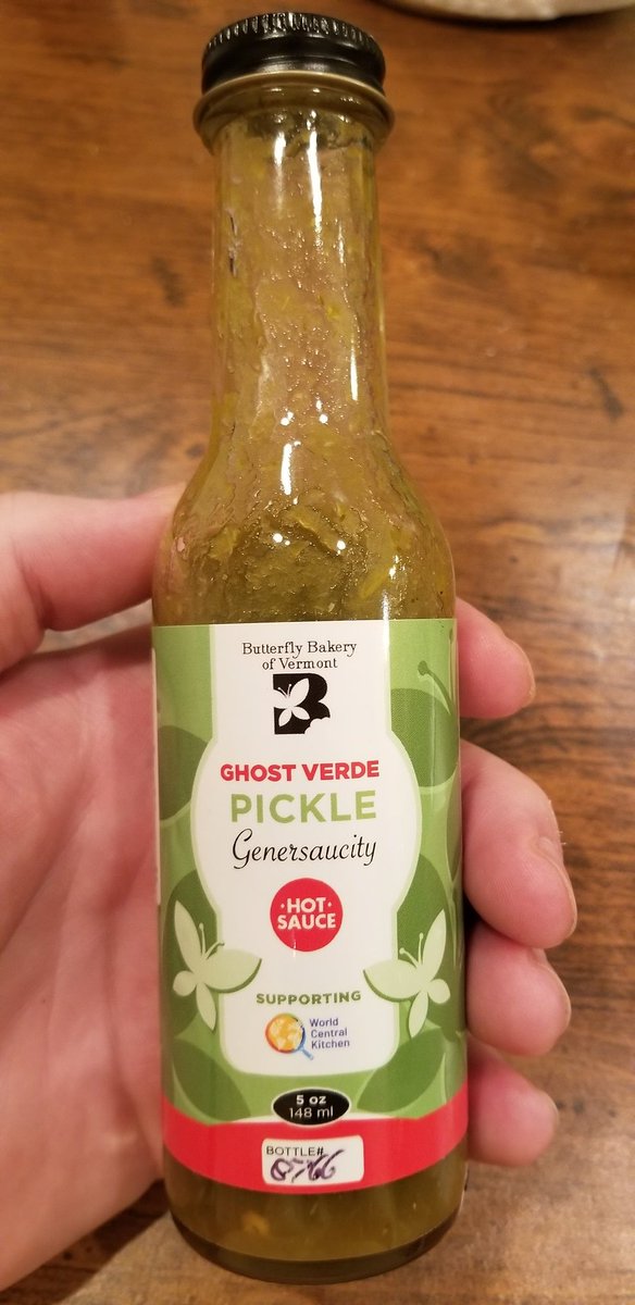 AndSammiches's tweet photo. It's hot pickles! The heat on this one is at the top end of medium or low end hot due to jalapeño and ghost pepper. Great on hamburger with that wonderful pickled flavor. There is no other flavor complexity, just pickles and heat. Avoid it if that's not your thing #spicyham https://t.co/5921T39024