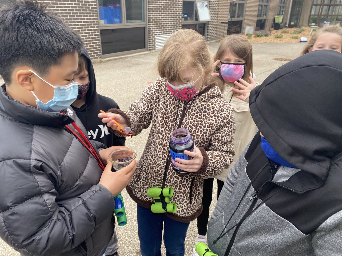 So excited to have our first in-person Birding Club since the pandemic kicked in! Birders learned how to use binoculars, fill the feeders & see an abandoned sparrow nest up close. Lots of robins! #iginspires  ⁦@hudson_ig⁩ #birdingclub #youngbirders