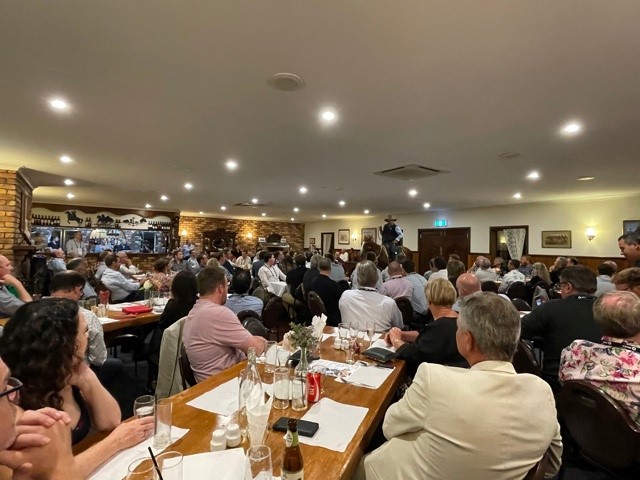IPWEAQ's tweet photo. Conference dinner at the Susan River Homestead - great food, company and a poet on a horse. #civilengineering #everycommunityneedsanengineer https://t.co/lUEbFX7H7O