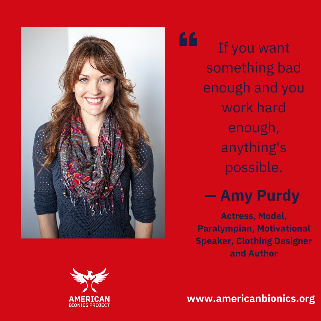 AmericanBionics's tweet photo. At ABP, we are amazed and inspired by the work of Amy Purdy. At the age of 19, she had both legs amputated. She has since become a model, actress, Paralympian, author, and founder of a nonprofit. 

#DisabilityActivist #disabled #activism #neurotechnology #bionic https://t.co/esLAYVyqiz