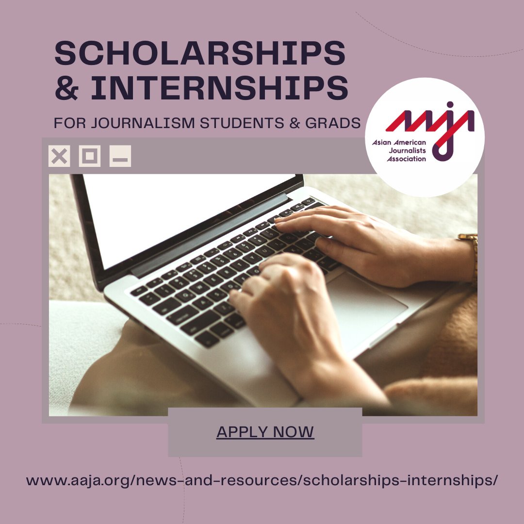 AcademyArtCOM's tweet photo. Journalism Students and Grads!
Check out the Asian American Journalist Association's list of scholarship and internship opportunities!
Don't miss out, deadlines are fast approaching.
Details are on their website.

#academyartcom #comcareers  #scholarships #internships https://t.co/hOdOVc2VK0