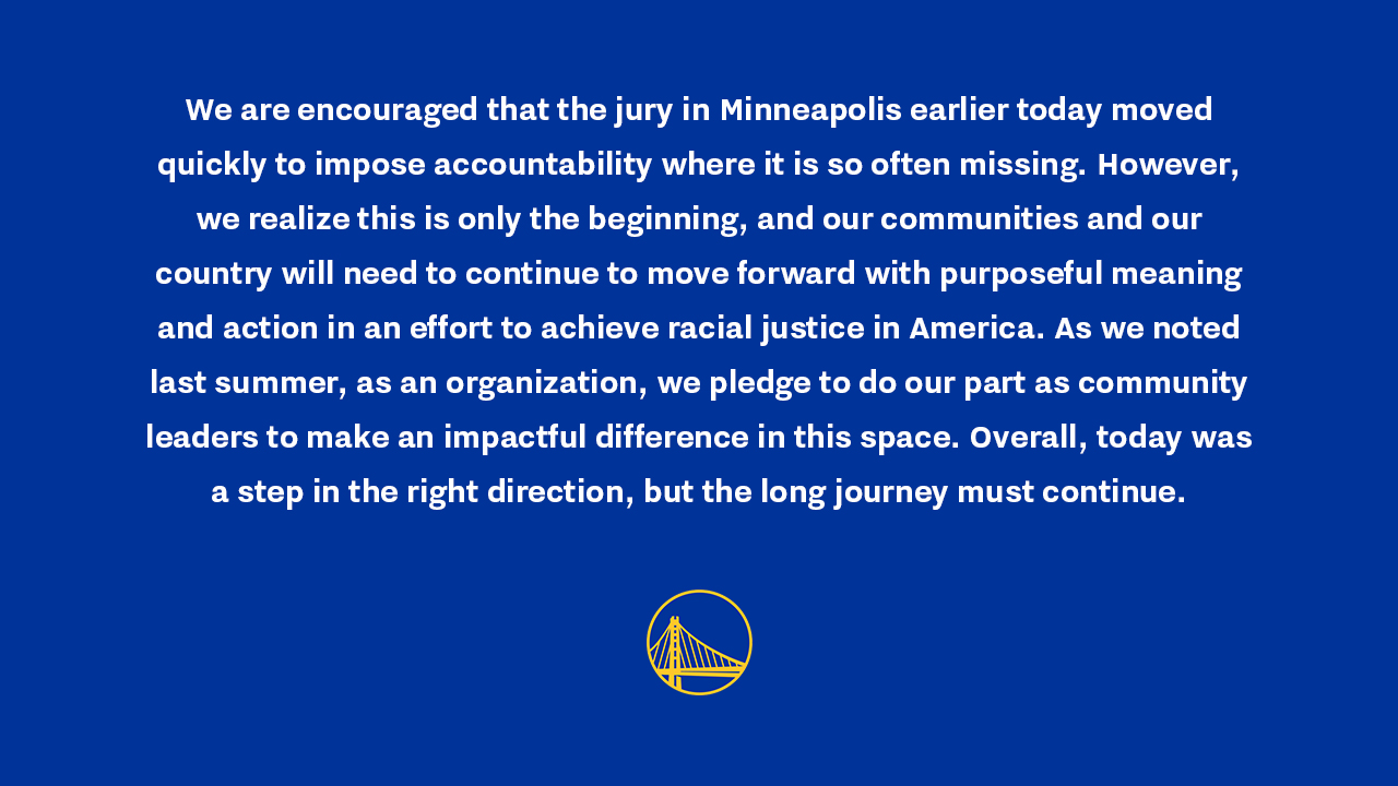 GSW statement on the verdict