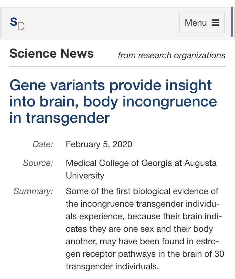 Here is LGB Alliance, simply rejecting the existence of trans people, by citing ‘biological sex.’ What LGB Alliance won’t tell you is that trans people are born trans. Being trans has a large, biological component to it.