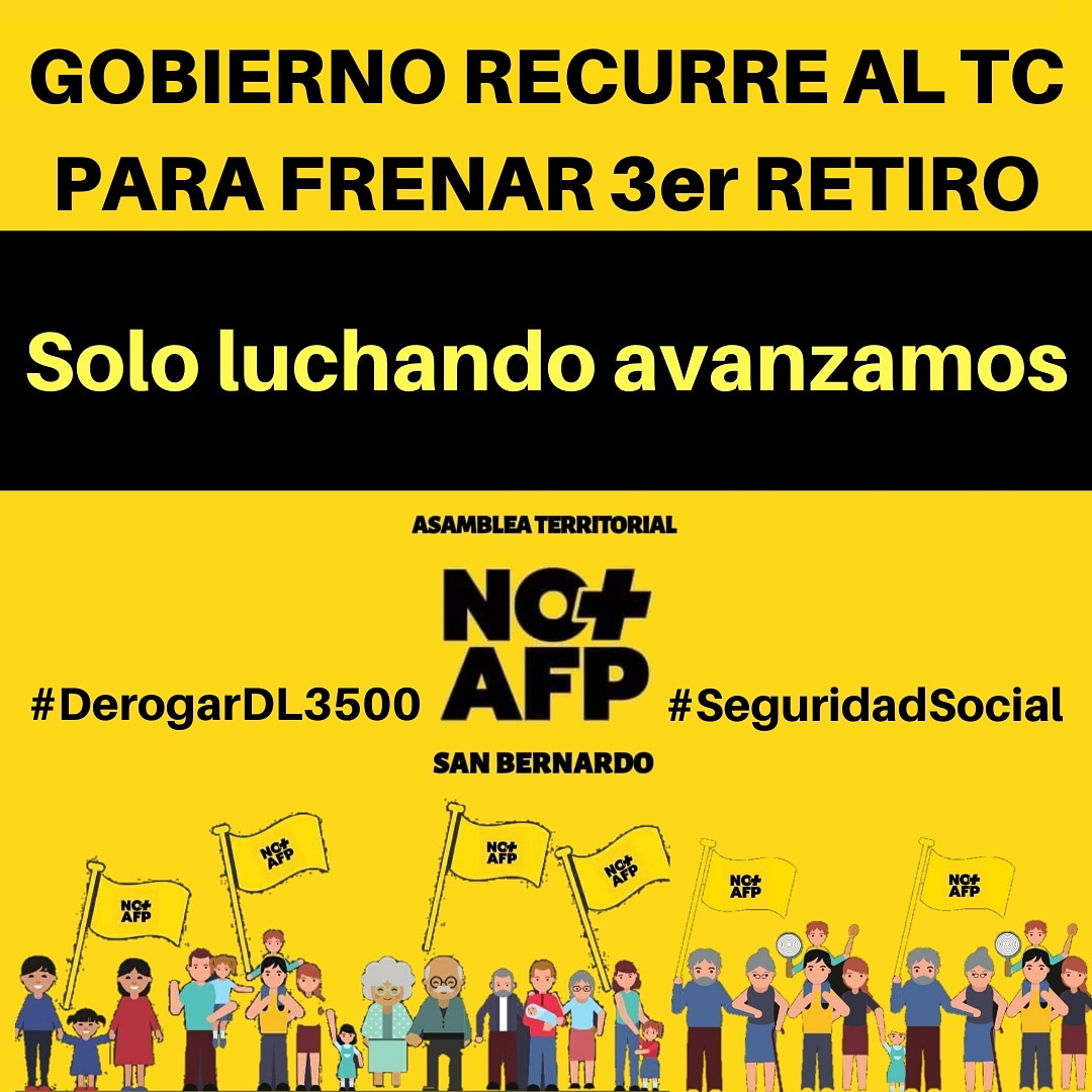 asamblea_san's tweet photo. #LaLuchaContinúa 
#NoMásAFP #NiPrivadaNiEstatal 
#DerogarDL3500 https://t.co/HYSrpav2uy