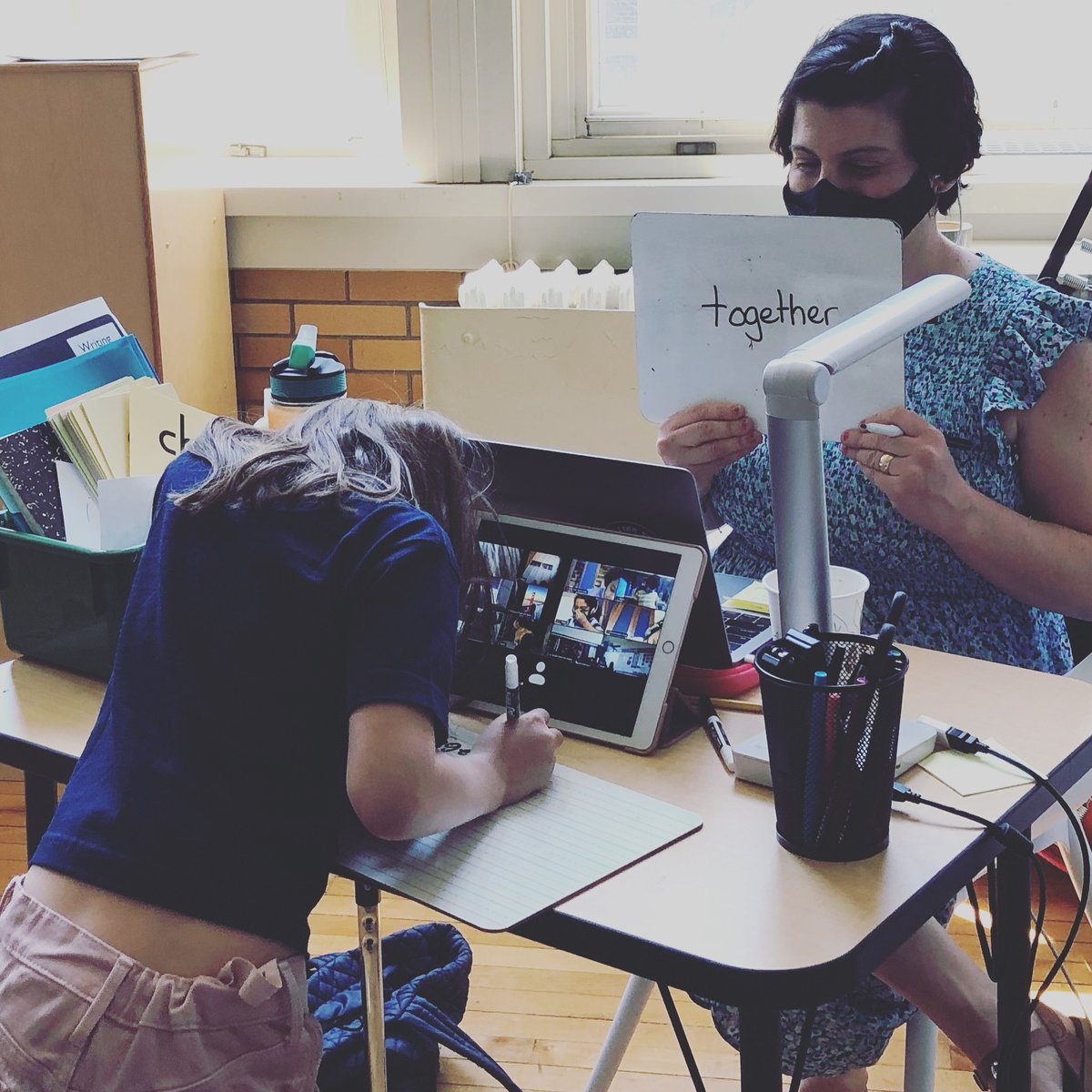 CommRoots_BK's tweet photo. Whether in person or on Zoom, our school community is in fact working TOGETHER in ways that are equal parts [once] unimaginable and remarkable. https://t.co/RKBIxhkFZL