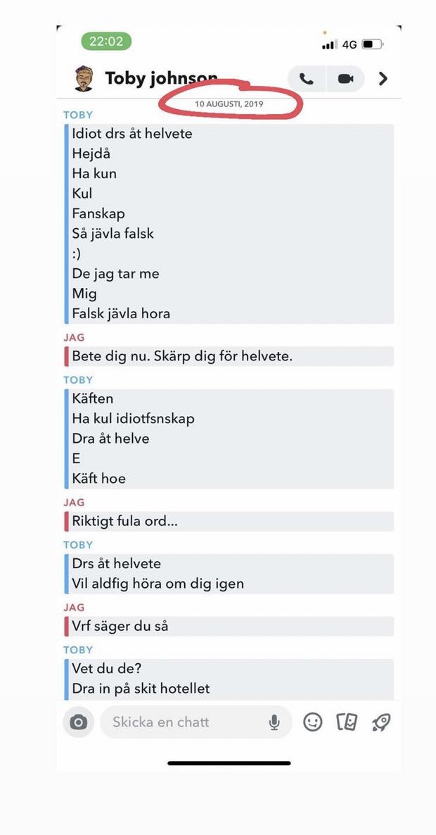 linakristins's tweet photo. Våldtäktförsök/sexuelltofredande... Kickad ur ph... Och ord som ”hora” och att man ska döda henne 👍🏼 va BRA! Normal grabb! Cancel cancel cancel https://t.co/LV3gGs1yKm