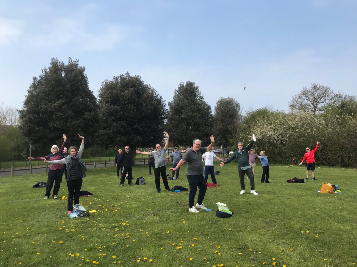 lucyhappyhearts's tweet image. Another great class in the sunshine ☀️ with this lovely bunch! #healthyfunforeveryoung #funinthesun #outsideexercise #over50andfabulous
