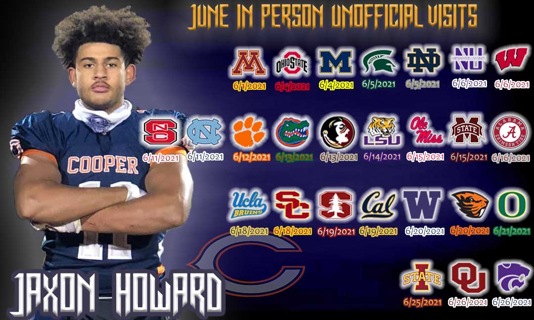 This travel plan needs to sponsored by an energy drink, or an airline, or maybe a car rental company. If I'm reading this right he will be cover 18 states from June 1 to June 26. Stanford's first offer in the 2023 class plans to be at Stanford and Cal June 19.