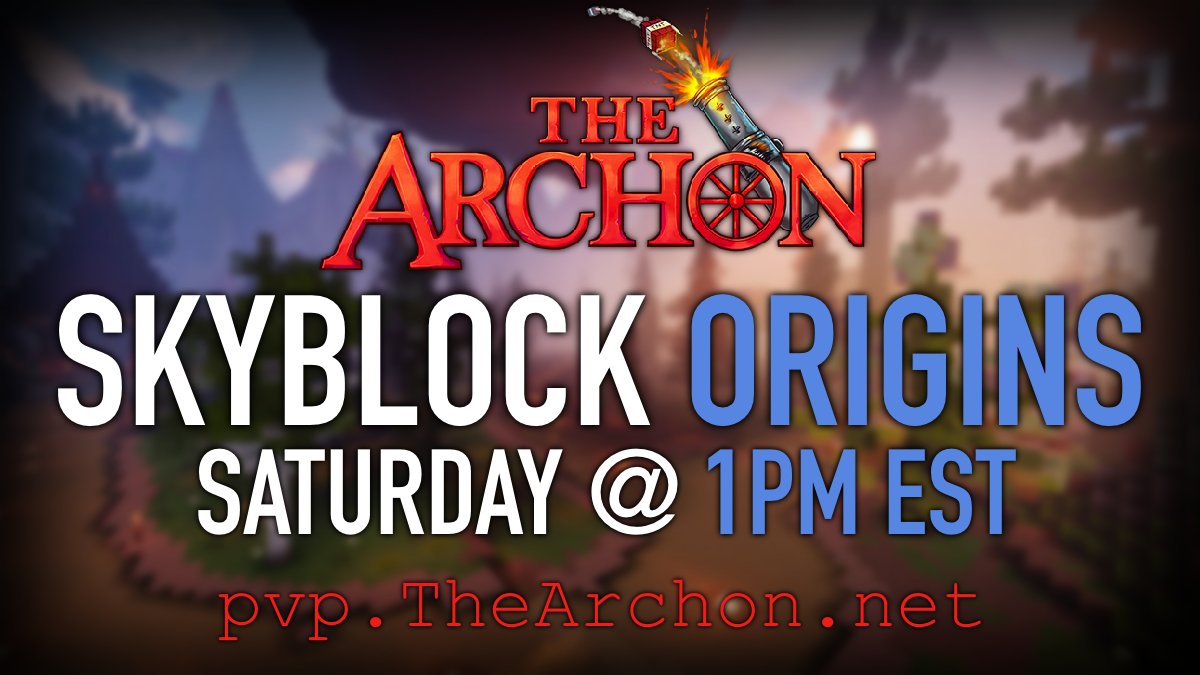 TheArchon's tweet photo. The Skyblock ORIGINS realm will be resetting very soon! 🌳

The newest season begins this Saturday @ 1:00 PM EST 🕐

‼️ Follow &amp; Retweet for a chance to win Diamond Rank ($250) ‼️

🔗https://t.co/vDQiIBlz4o 
🔗https://t.co/FcVIuD5FFm  
🔗https://t.co/tFsBwha1xY https://t.co/HpLxVoPqjG