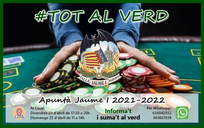 Si quieres pertenecer a la mejor falla del mundo, vente a la Jaume I.
Que no te lo cuenten, no lo dudes y apúntate! 
Quieres unirte a nuestra gran familia? Este año podrás apuntarte también a través de WhatsApp.Vive las fallas desde el corazón de la fiesta. Es la hora de volver!!