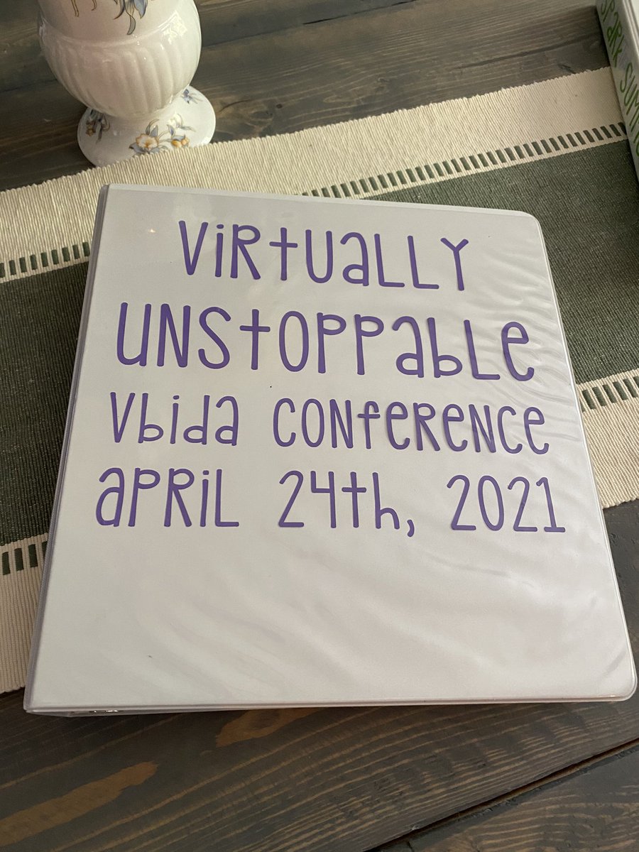 So excited excited for the @vbida_ida conference Saturday! Got my binder and handouts ready to go 💁🏼‍♀️ #virtuallyunstoppable @MmUpenn16 @vv3104 @DwanaCooper1