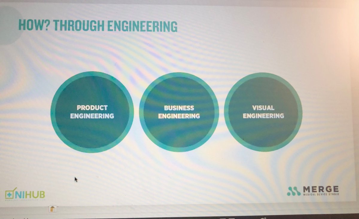 We’re talking building, #engineering and #commercializing medical devices at today’s Open Office Hour with #MERGE Medical Device Studio. 

Happening Now‼️

#NIHUB #innovations #healthtech #medtech #nursinginnovation #design #utility #patents #products #biotech #prototype