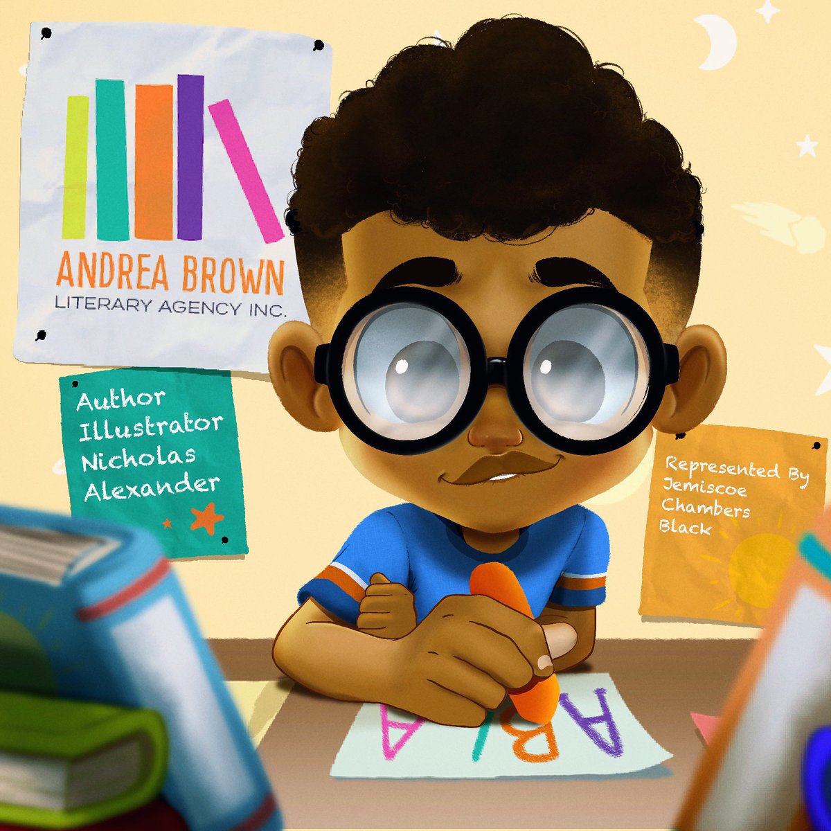 Excited to officially announce I am now a signed author/illustrator represented by @jemiscoe with @andreabrownlit I’m extremely grateful and excited for this venture. I can’t wait to share the amazing projects that are to come! #andreabrownlit 
#andreabrownliterary 
#kidlit