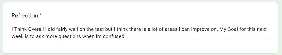WolfPackClass's tweet image. Tests are simply snapshots and definitely NOT the end of our learning.

Loving using @GoogleForEdu Forms to encourage error analysis and reflection after assessments. So much useful information for me as a teacher and growth mindset for Ss. ❤️