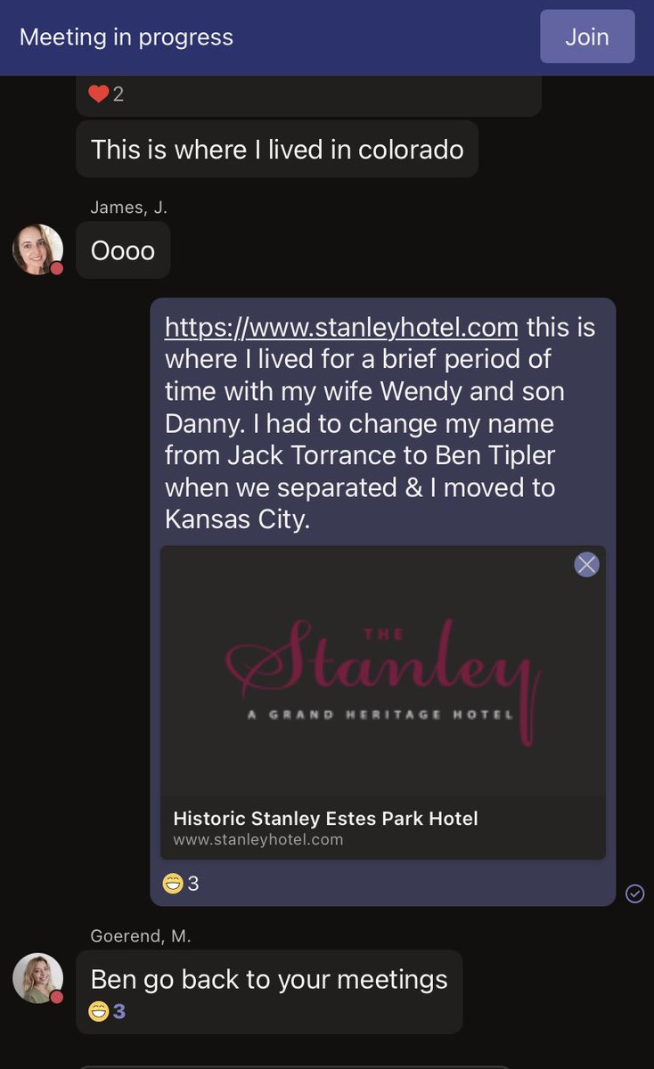 bentipler's tweet image. I had to miss a virtual team hangout today. They were talking about places in Colorado where some of them lived. I had to get in on the action &amp;amp; the team correctly told me to go away 🤣