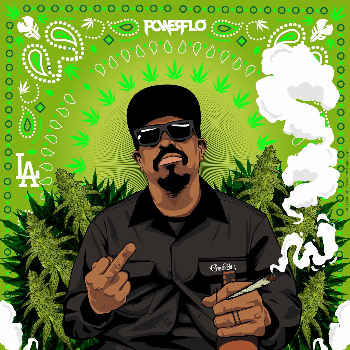 Powerflo_LA's tweet image. Happy 420! #powerflo
Art by @fredachingdesign