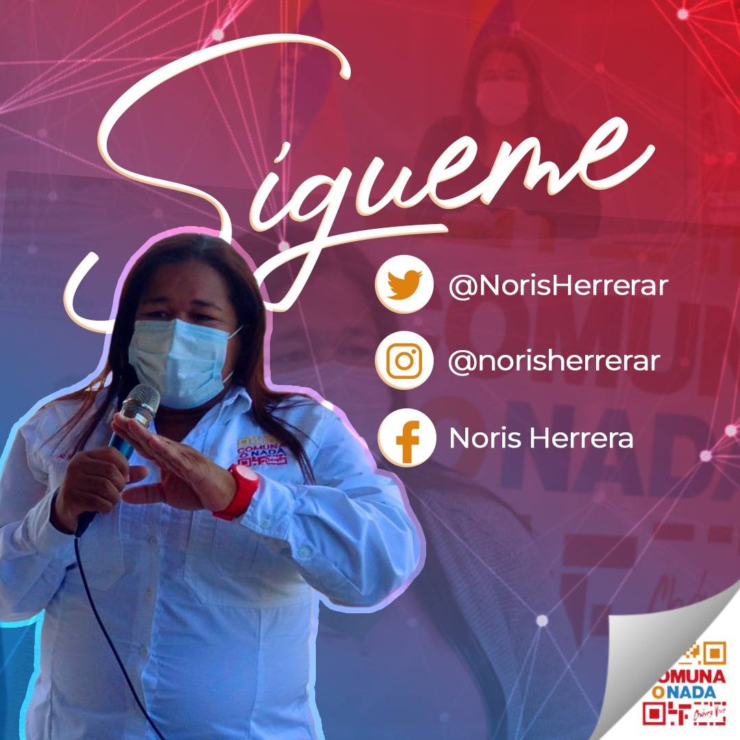 mincomunas_ve's tweet photo. 📲 #DeInterés  

Comunero, comunera y organizaciones del Poder Popular, los invitamos a seguir las cuentas en redes sociales de la Ministra @NorisHerrerar donde podrán interactuar, comentar y visualizar el trabajo junto al pueblo en los territorios.

¡Comuna O Nada! https://t.co/NUVxgPg6v2