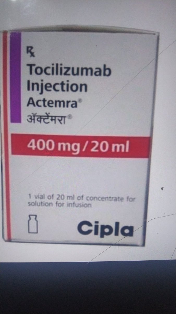 ManojKu56712270's tweet image. @cipla urgently require #Actemra for #CovidPatient at #metropol covid hospital, manpada thane. Patient name Nihit dalal 8879444632.