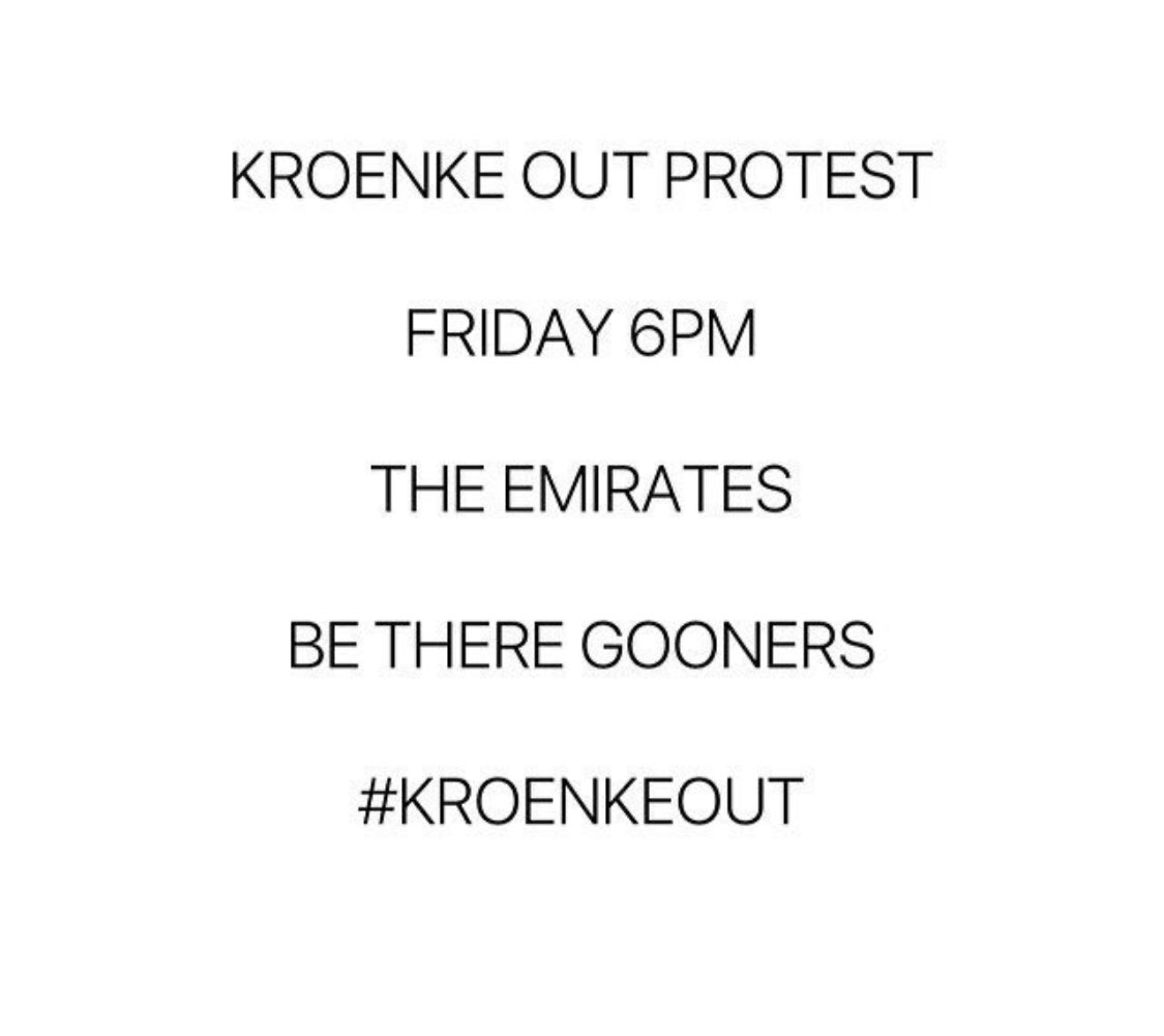 Arsenal fans are preparing to have a Kroenke Out protest on friday before the Everton game. #KroenkeOut      ‼️SPREAD THE MESSAGE ‼️