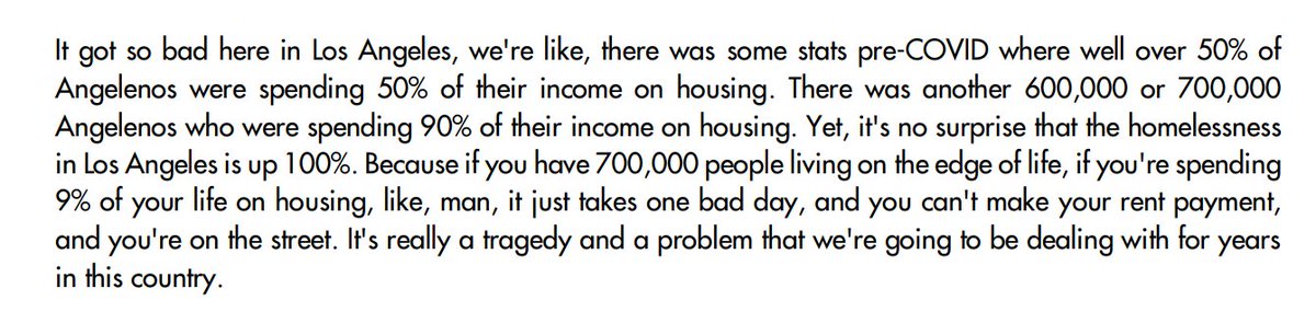 "I'm not a believer in conspiracy theories [𝘐 𝘢𝘮 - 𝘙𝘏] but I do think that the runaway inflation, what I consider to be runaway inflation in housing is something that the Fed in particular and the government in general was trying to avoid because it's a serious problem" -NH