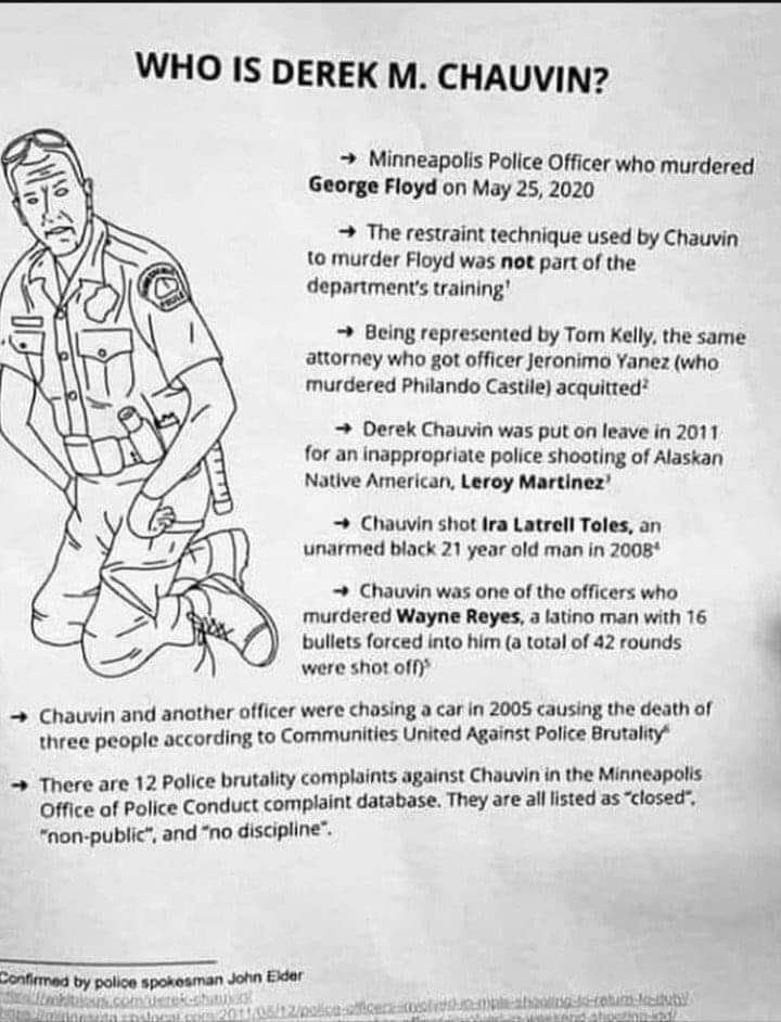 billied7's tweet photo. @LeslieERedmond good interview just now and showing @cnnbrk that they are the last to know that the killer #derekchauvin has been involved in other deaths. Really #CNN ?? I find it hard to believe that you haven't seen this 👇👇👇👇 #derekchauvinisguilty #dontcomplainactivate https://t.co/yUzih4MVoD