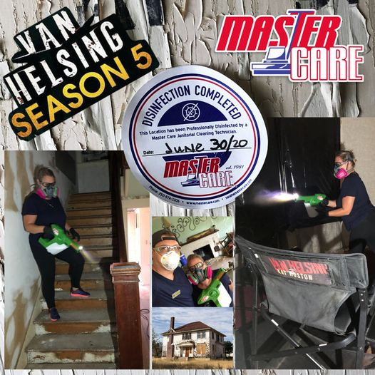 MasterCareClean's tweet photo. Disinfecting crews hard at work!
#vanhelsing #mastercare #cleaning #janitorial #moviesetcleaning #disinfecting #filmbc #moviesbc #filmsafely @TNFC @yvrshoots @YVRFilming https://t.co/HZAuEgSCP7 https://t.co/Rmr1nRFfCe