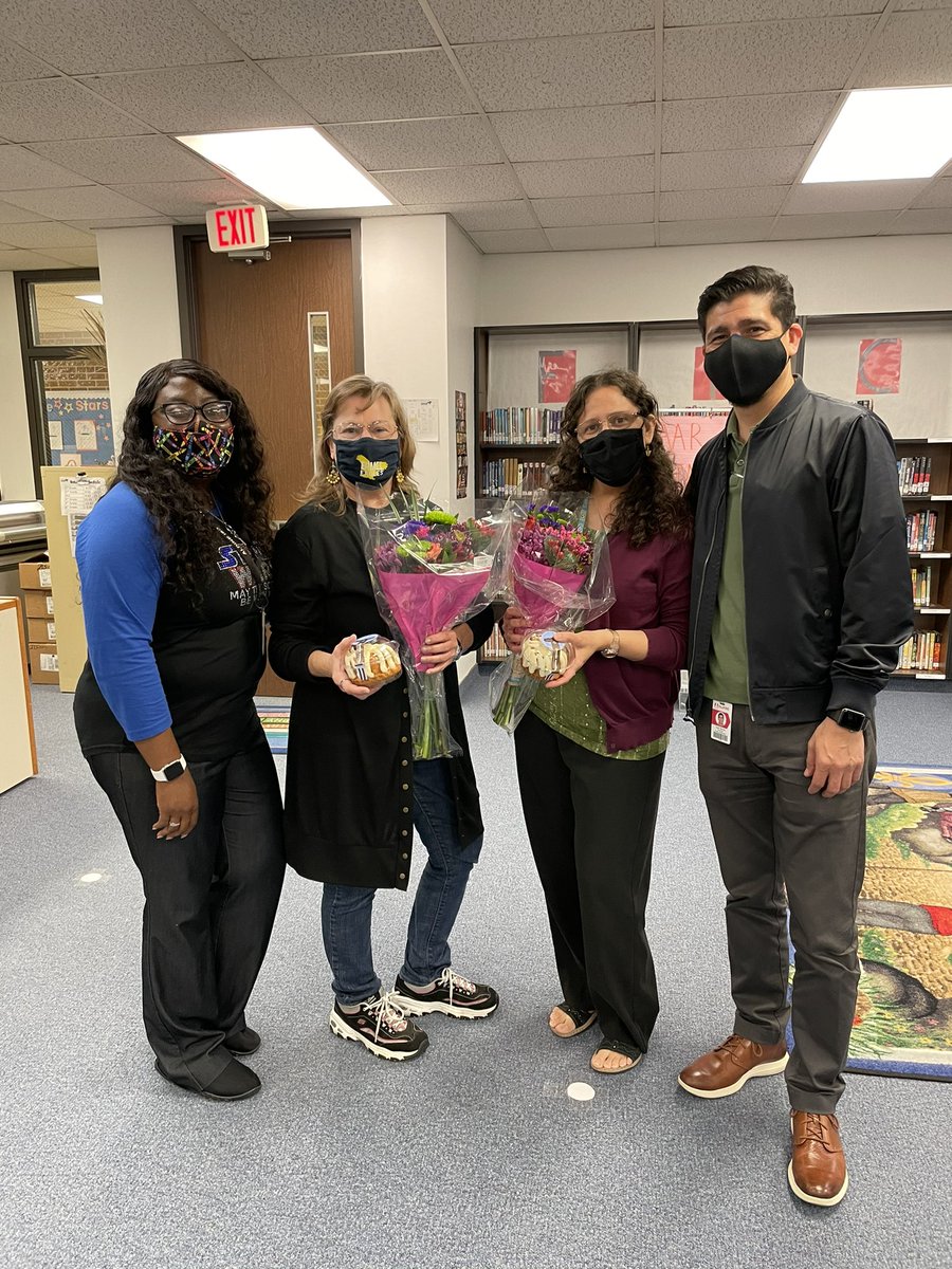erikl_torres's tweet photo. Congratulations! Our wonderful ILS Mrs. Cavazos and library para Mrs. Kalmbach are amazing! Thank you for all that you do for @ErmelES_AISD and @AldineISD #librarianweek @MsbrooksAP2 https://t.co/w88tFtirNQ