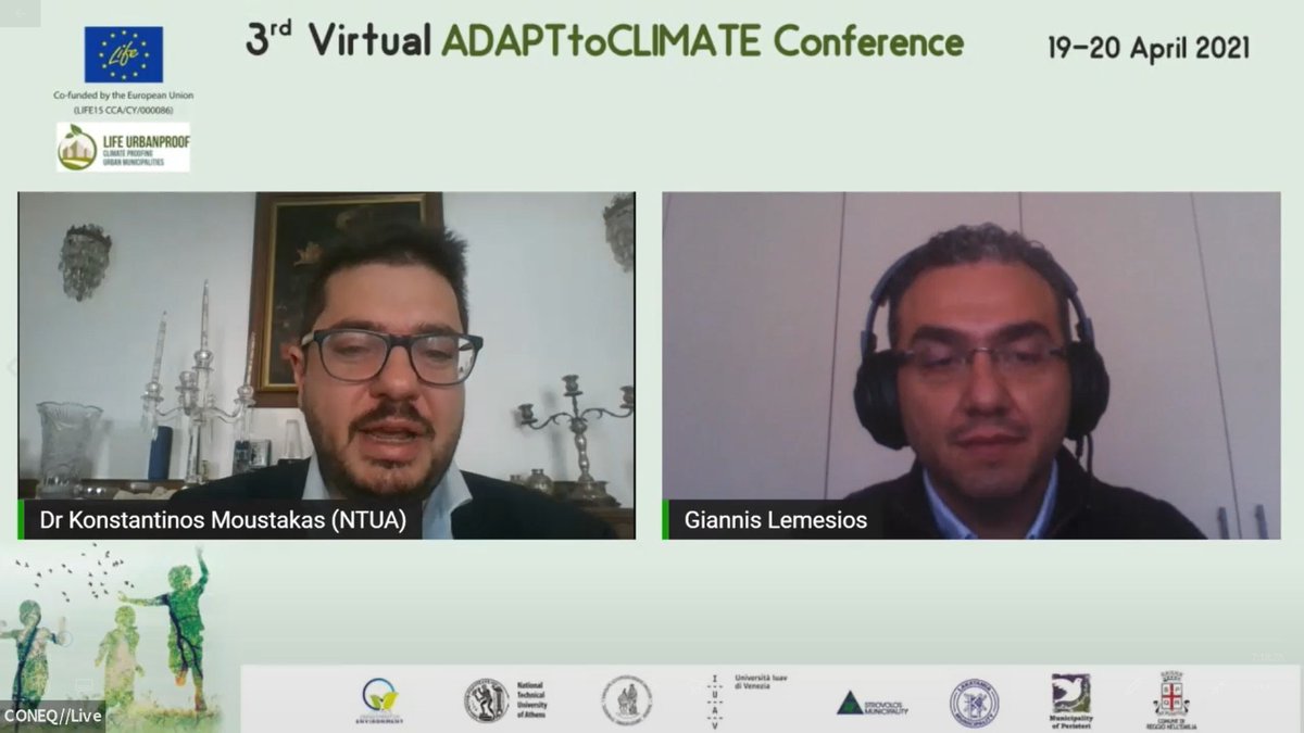 3rd Virtual ADAPTtoCLIMATE Conference, 19-20 April 2021: 50 speakers from all around Europe, 450 participants: Chairing the Session on adaptation plans and strategies
