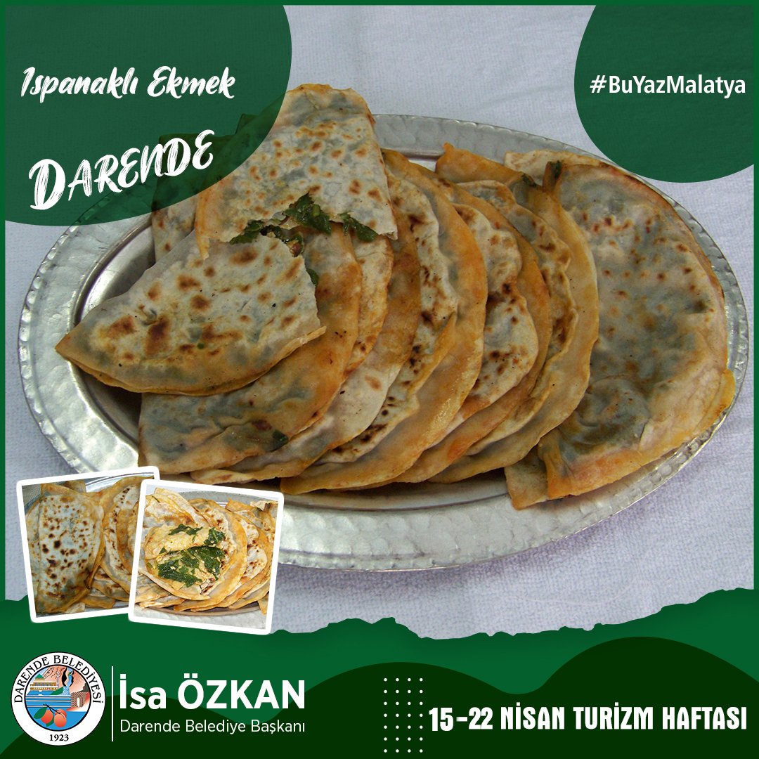 Darende'nin ıspanaklı ekmeğini denediniz mi? #BuyazMalatya