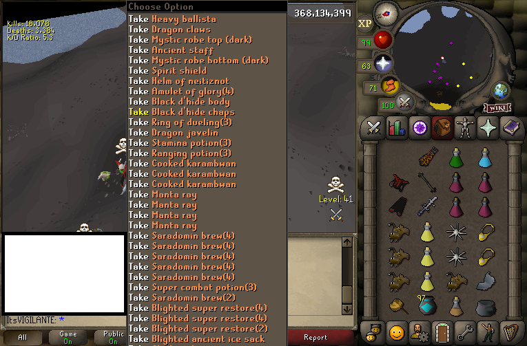 OSRS_VR's tweet image. HAD A TOUR AROUND THE WILDY LOOKING FOR OPPS. FOUND AC/BLOODY REVS AND SWEPT THEM UP WITHOUT ANY RESISTANCE. 

WE WERE WAITING FOR #DF TO COME RUSH US WHILE WE SMALL MAN PKED, BUT UPON CHECKING THEIR FORUMS IT LOOKS LIKE THEY DIED LOL! 😂

#VR #OSRS #PKING #RUNESCAPE #ACTIVE