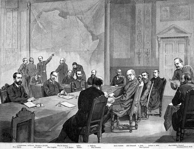 The Partition of Africa  #ThreadIt began in earnest with the Berlin Conference of 1884-1885, and was the cause of most of Africa’s borders today. This conference was called by German Chancellor Bismarck to settle how European countries would claim colonial land