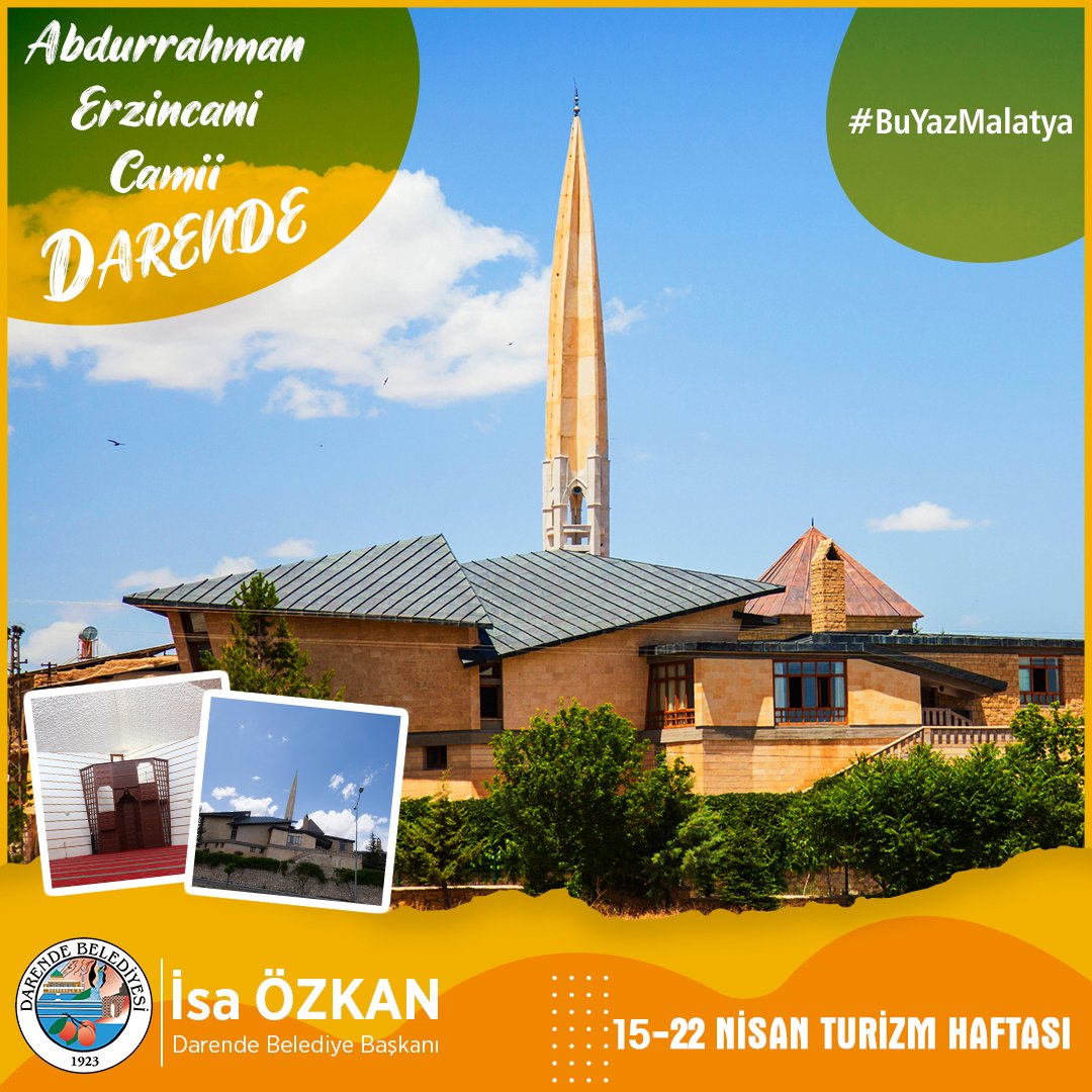 Darende'de bulunan Abdurrahma-i Erzincan-i Camii'ni Ziyaret ettiniz mi? #BuyazMalatya