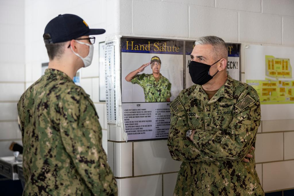 USNavy's tweet photo. Meeting the future of the Fleet!

Rear Adm. Gregory N. Todd, Chaplain of the Marine Corps and Deputy Chief of Chaplains tours @PublicRtc. https://t.co/VLsl8atT1S