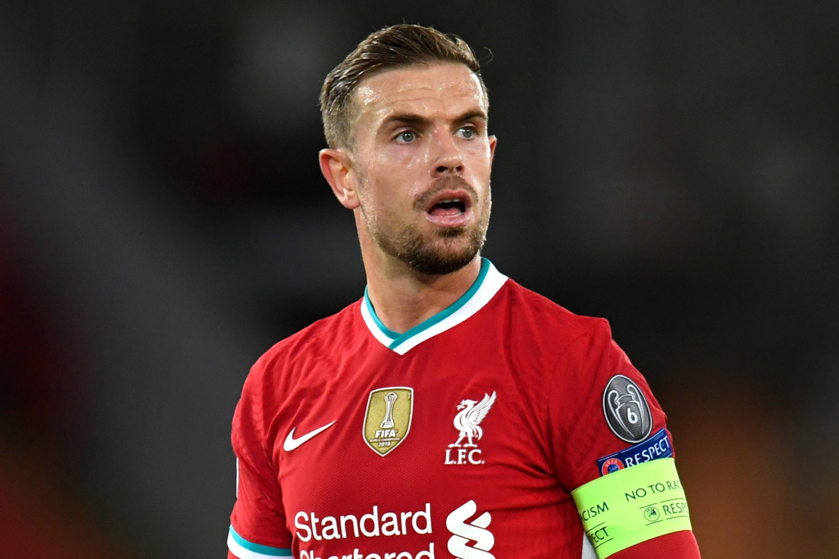 STPodcast__'s tweet photo. What a legend Jordan Henderson is. As fans we will forever be grateful for how hes unified the players and the fans #LFC #SayNoToSuperLeague https://t.co/6uoOF4t5P3