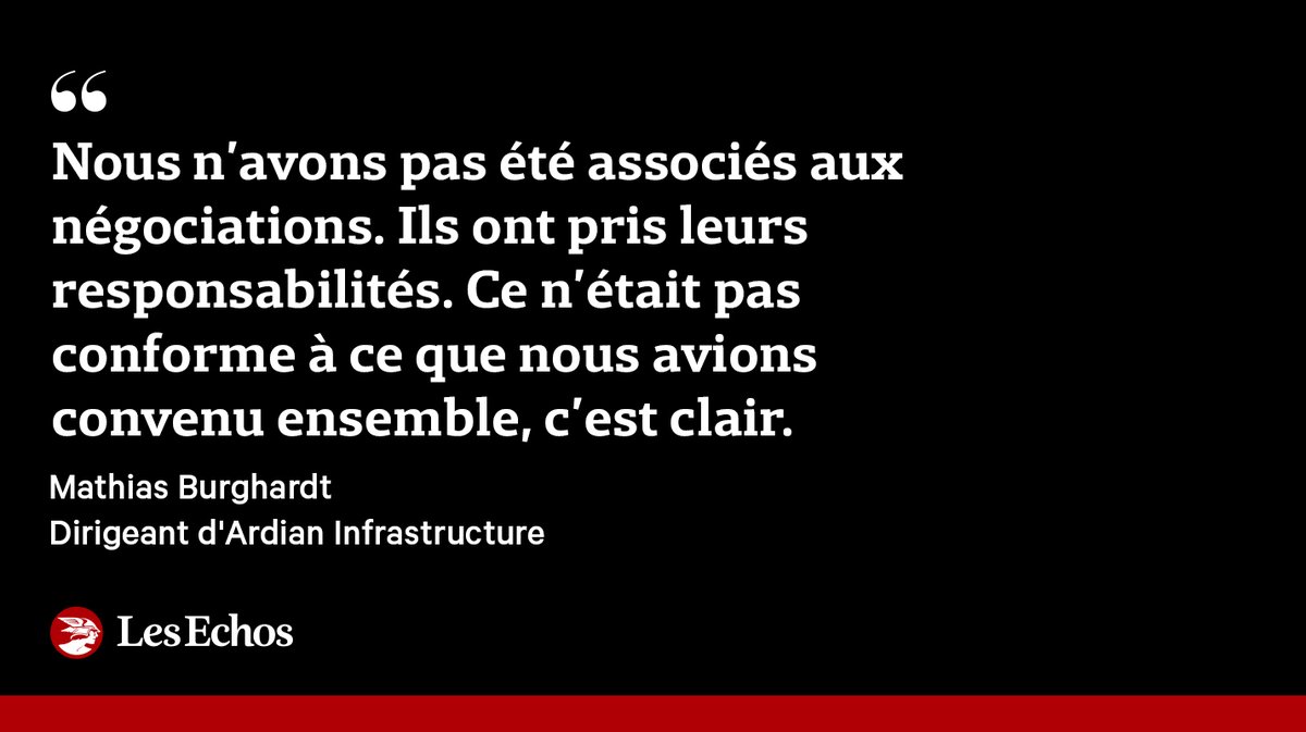 LesEchos's tweet photo. 🔴 EXCLUSIF « Ardian ne participera pas au projet du nouveau Suez » ⤵️

https://t.co/JOZbBPIiqL https://t.co/7HU0sbLql4