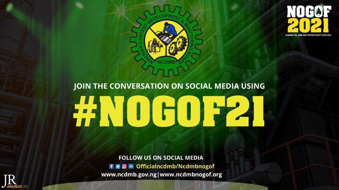 Are you ready? The Nigerian Oil and Gas Opportunity Fair (NOGOF) is here again. For sponsorship and participation log on to ncdmbnogof.org